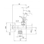 Carlo Frattini Zawór z przyłączem kątowym Chrom F191CR