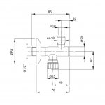 Carlo Frattini Zawór z przyłączem i filtrem Chrom F190CR