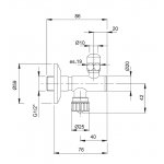 Carlo Frattini Zawór z przyłączem i filtrem Chrom F190/1CR