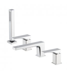 Carlo Frattini Zeta Bateria wannowo 4-otworowa Chrom F3974CR