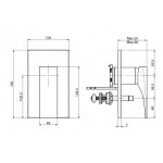 Carlo Frattini Zeta Bateria wannowo-natryskowa podtynkowa z 2 przełącznikami wyjść Chrom F3969X2CR