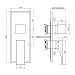 Carlo Frattini Zeta Bateria wannowo-natryskowa podtynkowa z przełącznikiem 2/3 wylotów Chrom F3969X6CR