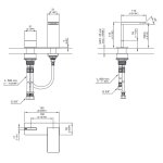 CEA Bar Bateria umywalkowa 2-otworowa z mieszaczem progresywnym Satin Stainless Steel BAR19S