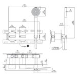 CEA BAR Bateria wannowa/prysznicowa ścienna z słuchawką i wężem element zewnętrzny Satin Stainless Steel BAR33YIS
