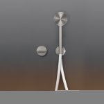 CEA BAR Bateria wannowa/prysznicowa ścienna z słuchawką i wężem element zewnętrzny Satin Stainless Steel BAR38YWS