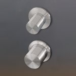 CEA Cartesio Bateria prysznicowa ścienna termostatyczna z zaworem odcinającym element zewnętrzny Satin Stainless Steel CAR66S