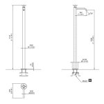 CEA Cross Bateria umywalkowa wolnostojąca element zewnętrzny Satin Stainless Steel CRX47S