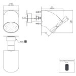 CEA Deszczownica regulowana ścienna element zewnętrzny Satin Stainless Steel FRE41S