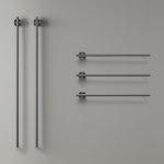 CEA Equilibrio Grzejnik elektryczny do ręczników 58 i 106 cm 5 element ścienny element zewnętrzny Black Diamond Satin EQB65KDS