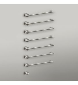 CEA Equilibrio Grzejnik elektryczny do ręczników 58 cm 7 element ścienny z przyciskiem zasilania element zewnętrzny Satin Stainless Steel EQB17S