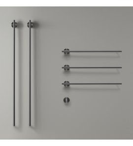 CEA Equilibrio Grzejnik elektryczny do ręczników 58 i 106 cm 5 element ścienny z przyciskiem zasilania element zewnętrzny Black Diamond Satin EQB75KDS