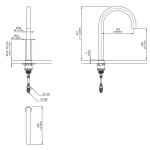 CEA Free Ideas Wylewka umywalkowa obrotowa jednootworowa H37,4 cm Satin Stainless Steel FRE145S