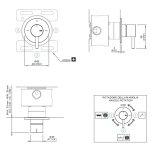 CEA Gastone Przełącznik ścienny 2/3-drożny element zewnętrzny Satin Stainless Steel GAS18WS