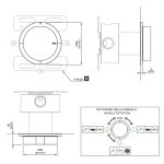 CEA Giotto Przełącznik ścienny 2/3-drożny element zewnętrzny Satin Stainless Steel DEV08S