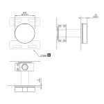 CEA Giotto Zawór odcinający ścienny ciepła woda element zewnętrzny Satin Stainless Steel GIO30S