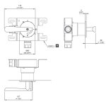 CEA Lutezia Zawór odcinający ścienny ciepła woda element zewnętrzny Satin Stainless Steel LTZ70S