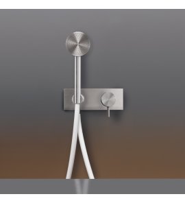 CEA Milo360 Bateria wannowa/prysznicowa ścienna z słuchawką i wężem element zewnętrzny Satin Stainless Steel MIL84YWS