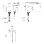 CEA Opus Bateria umywalkowa 2-otworowa z obrotową wylewką Copper Satin OPS01PS