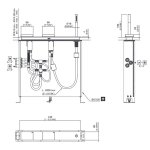 CEA Regolo Bateria wannowa 3-otworowa na brzeg wanny ze słuchawką prysznicową element zewnętrzny Satin Stainless Steel REG13S