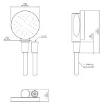 CEA Słuchawka prysznicowa z wężem bez przyłącza wody Satin Stainless Steel FRE46WS