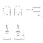 CEA Stem Haczyk podwójny ścienny Satin Stainless Steel STE01S