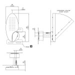 CEA Ziqq Deszczownica prysznicowa regulowana z ramieniem ściennym element zewnętrzny Satin Stainless Steel ZIQ53S