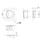 CEA Ziqq Zawór odcinający ścienny ciepła woda element zewnętrzny Copper Satin ZIQ23PS