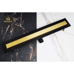   Cedor Odpływ Liniowy 100 cm super niski brushed brass PROLIN-BRUBRADES-100 W MAGAZYNIE!!