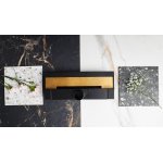 Cedor WALL PRO Odpływ ścienny 30-90 cm ( do wyboru ) super niski naturalne złoto szczotkowane F361-51697_20210427112634