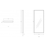 Cielo Argo Lustro wiszące, mocowane na ścianie 40x95 cm Czarny ARSPSAFE