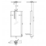 Cielo Argo Lustro wiszące, mocowane na suficie 40x190 cm, z oświetleniem LED Czarny ARSPLFE