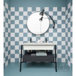 Cielo Catino Doppio Stelaż pod umywalkę 110x58,5 cm czarny CASTD