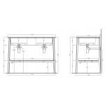 Cielo Catino Doppio Stelaż pod umywalkę 110x58,5 cm czarny CASTD