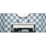 Cielo Catino Doppio Umywalka wpuszczana w blat 110x54 cm z otworem na baterie, Biały CALAD