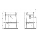 Cielo Catino Ovale Półka ceramiczna do stelaża 65x45 cm biały CAPIO