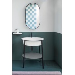 Cielo Catino Ovale Umywalka owalna wpuszczana w blat 70x50 cm z otworem na baterie, Biały CALAOF