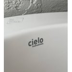 Cielo Catino Tondo Umywalka z korkiem Ø50 biała na stelażu z półką CALATTL+CASTTNM+CAPITLV+PIL01TL