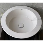 Cielo Catino Tondo Umywalka z korkiem Ø50 biała na stelażu z półką CALATTL+CASTTNM+CAPITLV+PIL01TL