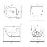 Cielo Enjoy 48 Bidet wiszący Biały EJBSR