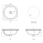 Cielo Enjoy Umywalka owalna 42x40,5cm, podblatowa Biały EJLASPT