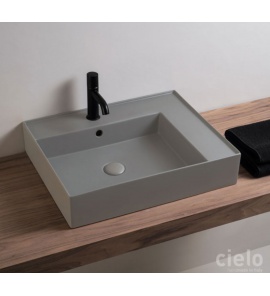 Cielo Enjoy Umywalka prostokątna 60x48cm, stawiana na blacie Biały EJLA60