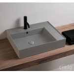 Cielo Enjoy Umywalka prostokątna 60x48cm, stawiana na blacie Biały EJLA60