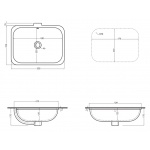 Cielo Enjoy Umywalka prostokątna 41,5x53cm, podblatowa Biały EJLASPR