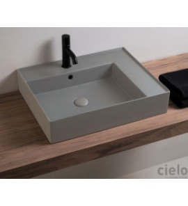 Cielo Enjoy Umywalka prostokątna 60x48cm, stawiana na blacie Biały EJLA60