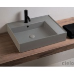 Cielo Enjoy Umywalka prostokątna 60x48cm, stawiana na blacie Biały EJLA60