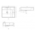 Cielo Enjoy Umywalka prostokątna 60x48cm, stawiana na blacie Biały EJLA60