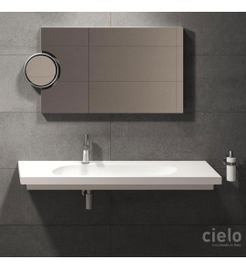 Cielo Enjoy Umywalka prostokątna 140x48cm, ścienna Biały EJLS140