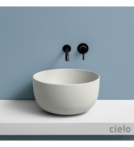 Cielo Era - Eco Umywalka stawiana na blacie okrągła Biały BAERA