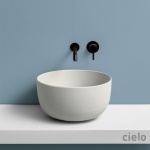 Cielo Era - Eco Umywalka stawiana na blacie okrągła Biały BAERA
