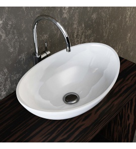 Cielo Era - Eco Umywalka stawiana na blacie owalna Biały BAECO